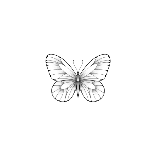 Ontwerp van een delicate vlinder met lichte schaduw.
